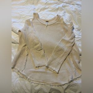 Free people cold shoulder knitted sweater